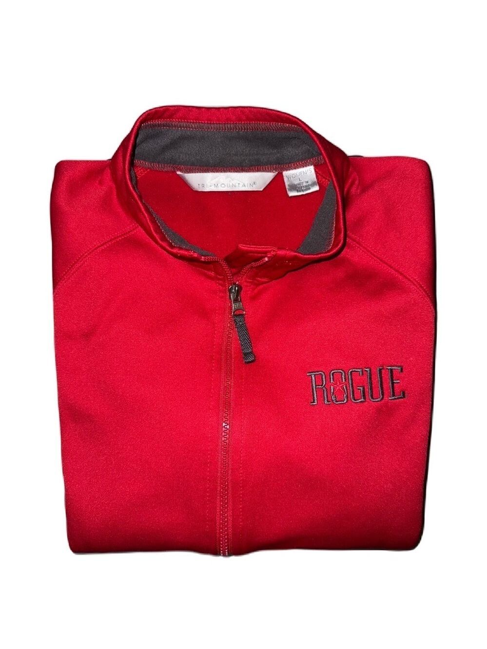 Tri-Mountain Performance Rogue Ales Women's Large Track Fleece Jacket Red EUC - Picture 2 of 5